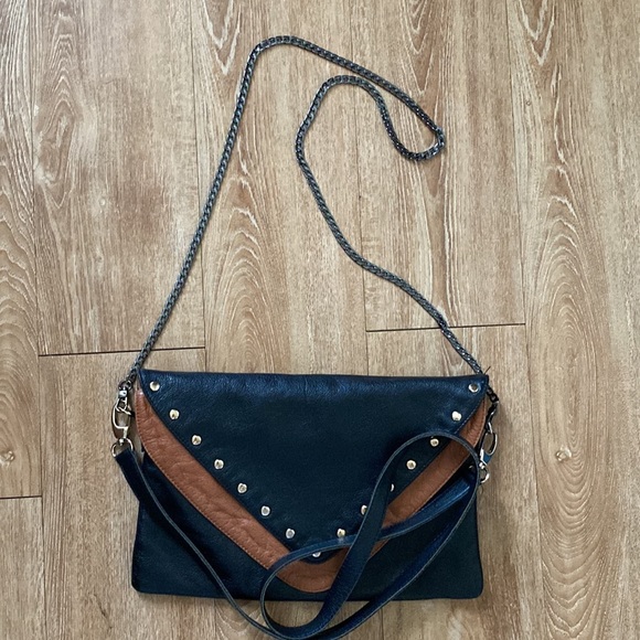 B-Low The Belt Leather Studded Envelope Crossbody - Picture 3 of 13